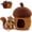 Brown-Squirrel, variant on MorisMos 11.8in Mushroom House Hedgehog Plush, Removable Hedgehog Stuffed Animal