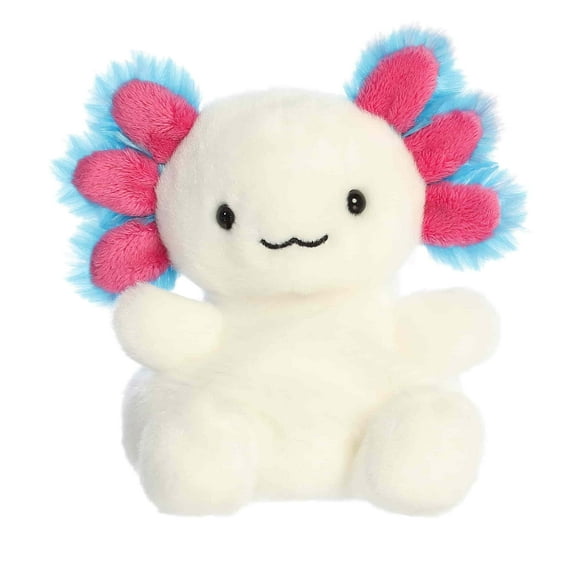 Aurora - Mini White Adorable Stuffed Animal - 5.5" Jax Bluegill Axolotl - Palm Pals
