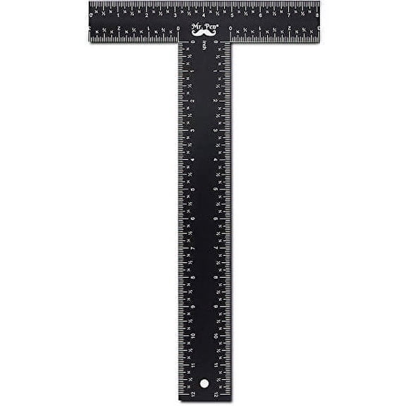 Mr. Pen - T Square, T Ruler, 12 inch Metal Ruler, T Square Ruler, Drafting Tools, Architect Ruler, Set Square, Drafting Ruler, Tsquare, Truler, Architectural Triangle, Tee Ruler, L Square, S
