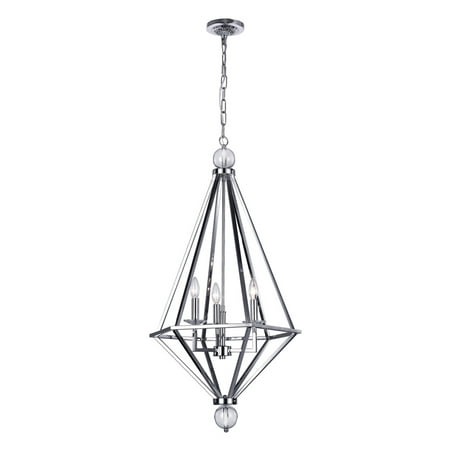 

3 Light Chandelier with Chrome Finish