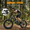 thumbnail image 3 of Actbest 20"x4.0" Electric Fat Tire Bike for Adults, 500W Motor 20 MPH, 48V 10.4Ah Battery, 7 Speed, E-Mountain Bike for Man Teen, 3 of 6
