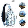 thumbnail image 5 of Crossbody Sling Backpack for Women Men Cute Baby Dolphins Shoulder Sling Crossbody Casual Chest Bag for Travel Sports Running Hiking, 5 of 6