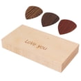 thumbnail image 4 of Guitar Pick Case Storage Holder Wooden Box Gift with 3pcs Picks Instrument Accessory, 4 of 8