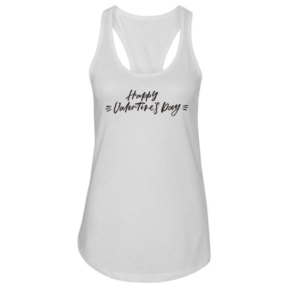 Happy Valentine's Day Design. Tank Women -Image by Shutterstock, Female Medium