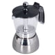 thumbnail image 4 of Cafetera de cocina de 6 tazas, cafetera moka con tapa de ABS transparente de acero inoxidable para el hogar y la oficina, 4 of 14