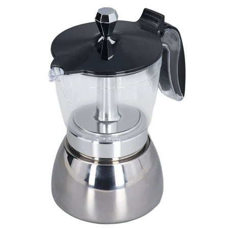 

Coffee Making Pot Stovetop Coffee Maker Universal Small Size Portable Reusable Clear ABS Top For Office Use