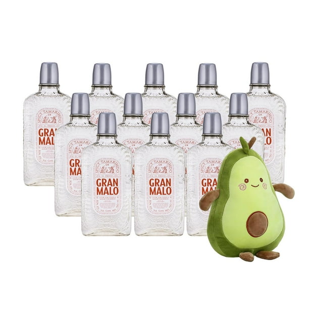 Pack de 12 Licor de Tequila Gran Malo Tamarindo 750 ml + Peluche