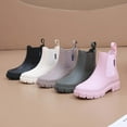 thumbnail image 6 of Sogetch Womens Short Rain Boots Waterproof Ankle Chelsea Boots Slip-Resistant Garden Shoes, 6 of 6