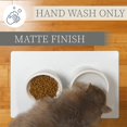thumbnail image 3 of Nat & Jules Mine Also Mine White 6 inch Stoneware Raised Pet Food and Water Bowls Set of 2, 3 of 6
