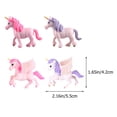 thumbnail image 2 of 6 Pcs Décorations Miniatures Colorées Unicorn Mini Paysage Plastique Unicorn Ornements, 2 of 8