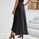 thumbnail image 4 of Faldas acampanadas de color liso para mujer, ropa de calle elástica informal elegante con dobladillo dividido FLhrweasw Nuevo, 4 of 9