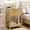 1, variant on Modern Nightstand, Boho Bedside Table with Drawer and Opening Storage, Mid Century Wood End Table for Living Room Fluted Night Stand with Solid Wood Legs for Bedroom, Oak, 1pc
