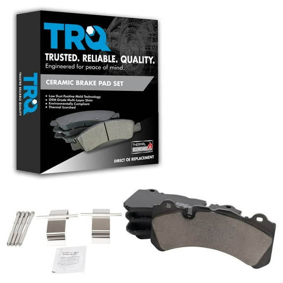 TRQ Front Ceramic Disc Brake Pad Set for Volvo S60 New BFA19036 Fits select: 2015-2016 VOLVO S60 POLESTAR, 2015-2016 VOLVO V60 POLESTAR