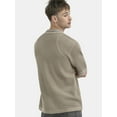 thumbnail image 3 of No Boundaries Mesh Button Front Polo Sweater, Men's and Big Men's, 3 of 4