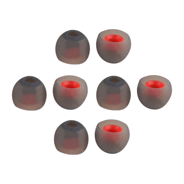 30 Pcs Embouts de Remplacement en Silicone pour Écouteurs Réduction de Bruit (Rouge)