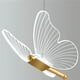 thumbnail image 3 of Lámpara colgante con forma de mariposa dorada, 35 cm, LED, acrílico, para dormitorio, 3 of 7