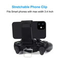 thumbnail image 6 of 2 Pack PS4 Controller Phone Clip Mount for Remote Play, Adjustable Mobile Android/iOS Smartphones Gaming Clamp Holder Stand Grip Bracket Compatible with PS4/PS4 Slim/PS4 Pro Controller, Black, 6 of 7