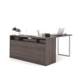 thumbnail image 3 of Solay L-Shaped Desk with lateral file and bookcase in Bark Gray, 3 of 3