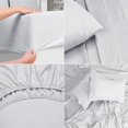 thumbnail image 4 of czcpp-Queen Sheet Set - Cotton Rich Bedding Sets Queen, 4 Piece Deep Pocket Queen Sheet - Ultra Soft, Wrinkle Resistant, Quick Dry, Easy Care Queen Sheets - Light Grey, 4 of 4