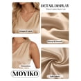 thumbnail image 4 of MOYIKO Tank Tops for Women Silk Satin V Neck Trendy Sleeveless Tops Dressy Casual Flowy Summer Shirts Loose Fit, 4 of 7