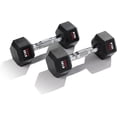 thumbnail image 1 of Hex Style Dumbbell 5 LBS TO 50 LBS Chrome Handles, Hand Weight for Strength Training, Home Gym, Exercise, Workout Equipment Multiple Size Options, 1 of 5
