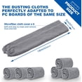 thumbnail image 2 of 6 Pcs Retractable Gap Dust Cleaner Cloth Reusable Microfiber Dusting Cloth Washable Gap Dust Covers Under Furniture Duster Refill for Bed High Ceilings Furniture Bottom Under Refrigerator Sofa Couch, 2 of 7