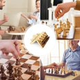 thumbnail image 5 of Juego de ajedrez de madera, juego de tablero de ajedrez magnético con 2 reinas adicionales (2 en 1), tablero plegable, juego de tablero de ajedrez de viaje potable para principiantes, 5 of 5