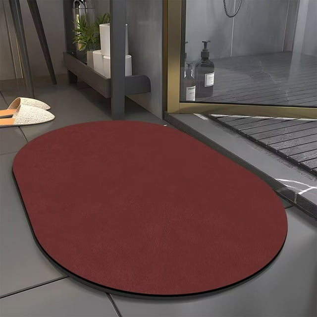 Alfombra Absorbente para Suelo, Tapete de Baño de Secado Rápido con Respaldo Antideslizante, Alfombrilla de Ducha de Microfibra, 40x60cm, para Baño, Lavandería, Azul Marino