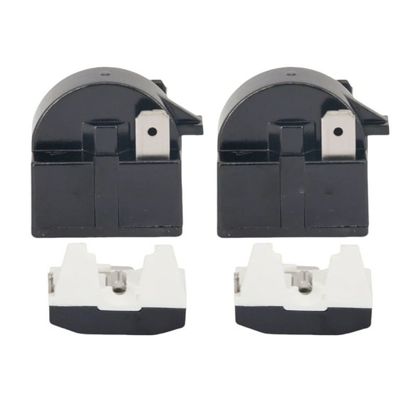 APPLAYERR Refrigerator Compressor Starter Relay & Overload Protector 1/4HP 375W 15 Ohm 2 Pin for Mini Fridge Cooler 4 Pcs