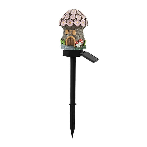 Mushroom house lamp solar floor lamp lawn lamp garden decorative lamp resin material_The Ultimate Gift