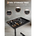thumbnail image 3 of Aprafie Rolling Tool Tray, Portable Work Table with Adjustable Height & Lockable Wheels for Garage, Repair Shop, 200lbs Capacity, Black, 3 of 8