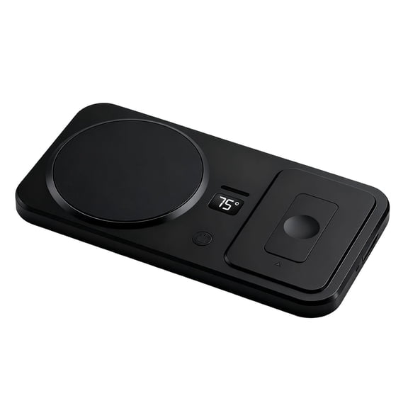 2-in-1 Wireless Charging Station & Mug Warmer Mat, 3-Temperature Smart Cup Warmer for Desk Home Office, Fast Heating Beverage Warmer for Coffee Tea, Charger Station for Phone