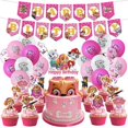 thumbnail image 3 of Decoraciones para fiesta de cumpleaños de la Patrulla Canina de Skye, nuevos vasos de papel, platos y servilletas de Skye, kit de globos, pancartas, suministros para eventos de baby shower, 3 of 5