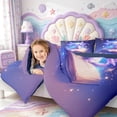 thumbnail image 4 of Manfei Colorful Axolotl 7-Piece Twin Bedding,Cute Amphibian Bedding Comforter Set,Navy Blue Reversible, 4 of 7