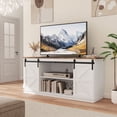 thumbnail image 5 of Homall 58'' Farmhouse TV Stand for Living Room, Entertainment Center with Sliding Barn Doors & 4 Storage Drawers, Adjustable Shelves Rustic Media Console for Bedroom,White, 5 of 8