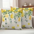 thumbnail image 2 of Watercolor Lemon Outdoor Pillow Covers 24x24 Set of 2,Waterproof Patio Throw Pillowcase Protectors,Eucalyptus Leaf Fruit Yellow Flower Decorative Pillow Shams Cushion Covers for Seat Bed Couch Sofa, 2 of 8