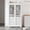 White, variant on 75" H Solid Wood Kitchen Pantry, Freestanding Storage Display Cabinet with Glass Doors and 4 Built-in Drawers