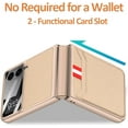 thumbnail image 2 of Gold Case Compatible for Samsung Galaxy Z Flip 4 Case with Card Holder & Camera Screen Protector,PU Leather Samsung Flip 4 Case Wallet Card Slot Cover Flip Phone Case for Galaxy Z Flip 4 5G Case, 2 of 13