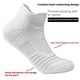 thumbnail image 5 of Calcetines deportivos de tobillo para correr, calcetines deportivos de corte bajo con lengüeta acolchada antiampollas para hombres y mujeres, 3 pares, 5 of 5
