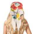 thumbnail image 2 of Head Scarf for Women,27.5 Inches Pioneer Colorful Flowers Square Like Head Scarf for Women,Silk Bandana Hair Wrap Neck Scarf for Women's, 2 of 6