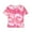 Pink, variant on DeHolifer Shirts for Kids Graphic Summer Trendy Tie Dye Crewneck Short Sleeve Girls Boys Tee T-Shirts 3-11 Years