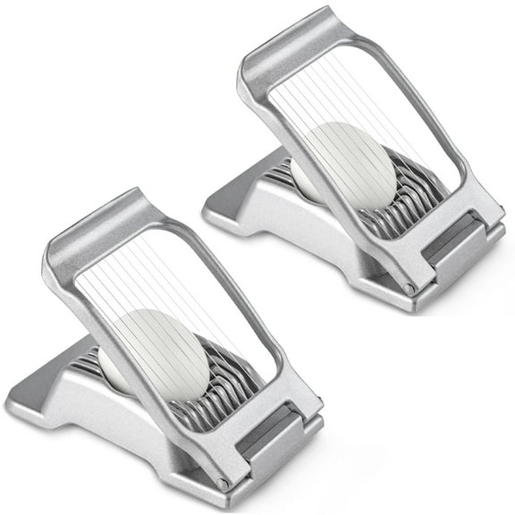 2PCS Aluminium Alloy Multipurpose Egg Cutter Heavy Duty Mini Manual Egg Slicer for Egg Ham
