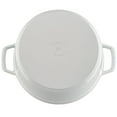 thumbnail image 5 of Staub Cast Iron 5.5-qt Round Cocotte - White, 5 of 8