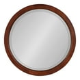 thumbnail image 2 of Kate and Laurel Hogan Farmhouse Mirror, 18 Inch Diameter, Walnut Brown, Modern Round Mirror for Wall, 2 of 7