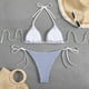 thumbnail image 4 of Traje de baño para mujer, moda, cómodo, estampado, bikini, traje de baño de color liso para mujer, conjuntos de bikinis, trajes de baño para mujer, 4 of 6