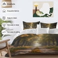 thumbnail image 4 of Brown Trees Bedding 3 Piece Duvet Cover Set Queen Size, Forest Art Decor Spring Summer Nature Leaf Soft Microfiber Comforter Cover with Zipper Closure & Pillowcases, FadeResistant Quilt Cover, 4 of 9