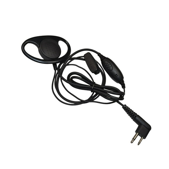 HQRP D Shape Earpiece Headset PTT Mic for Motorola CLS1110, CLS1410, CLS1413, CLS1450