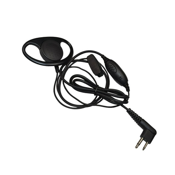 HQRP D Shape Earpiece Headset PTT Mic for Motorola FD-150A, FD-450A, FD-160A, FD-460A