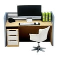 thumbnail image 1 of lionlar Dollhouse Decor 1: 12 Mini Computer Desk Model Realistic Miniature Ornaments Set B, 1 of 9