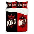thumbnail image 2 of Home Bedclothes King and Queen Printed Comforter Cover Set Modern Bedding Suit for Couples Bedroom Decor, 2 of 6